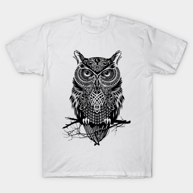 Warrior Owl T-Shirt by rcaldwell